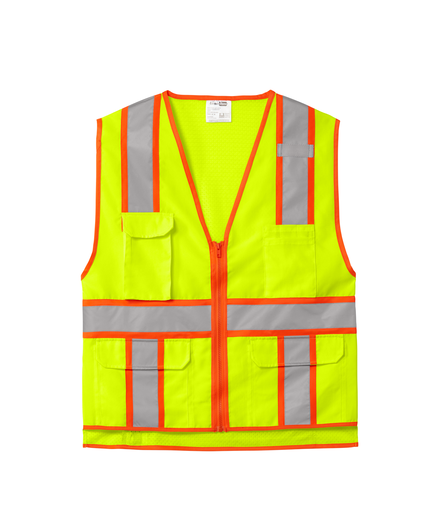 CornerStone ANSI 107 Class 2 Surveyor Zippered Two-Tone Vest