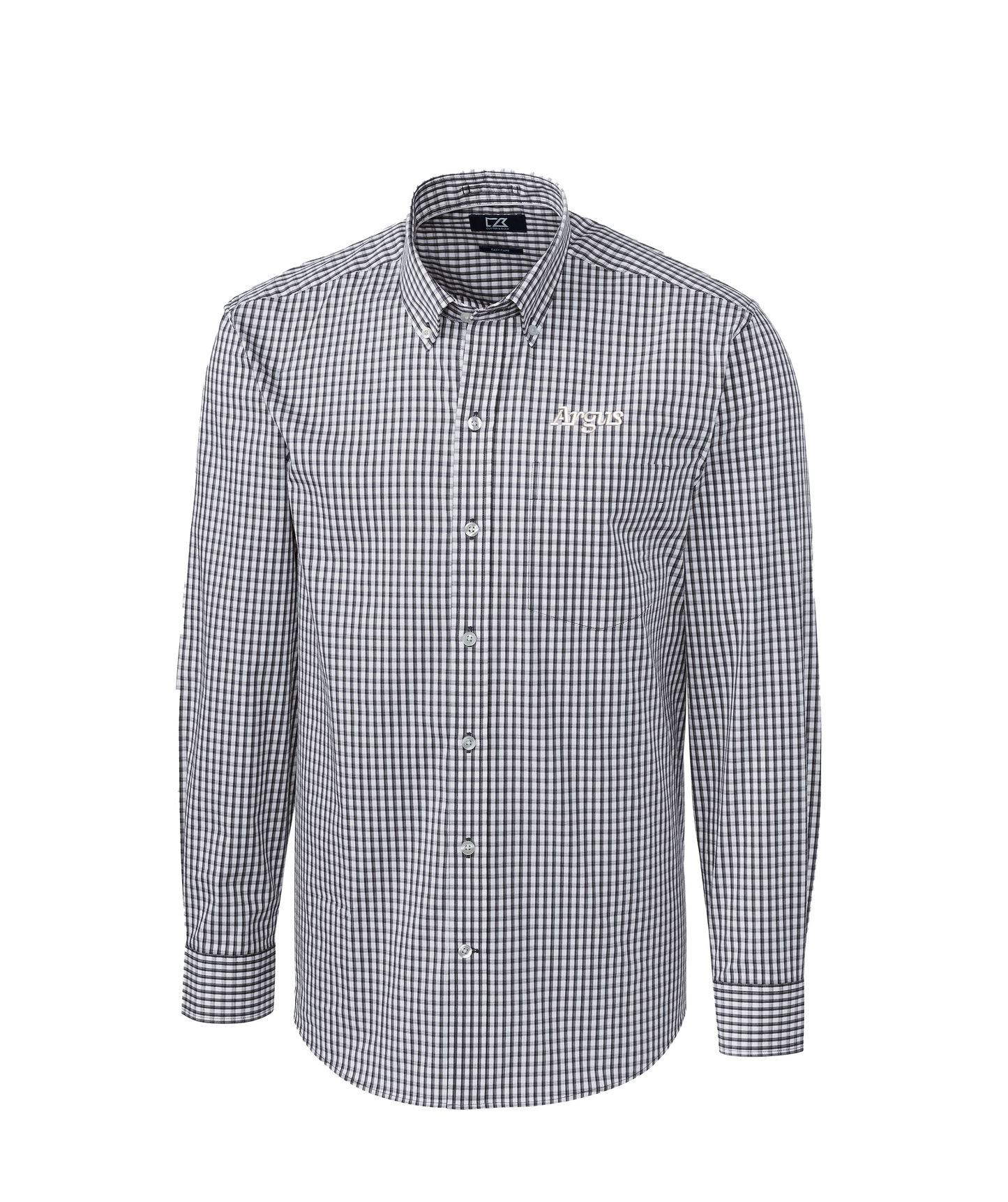 Cutter & Buck Easy Care Stretch Gingham Men's Long Sleeve Dress Shirt